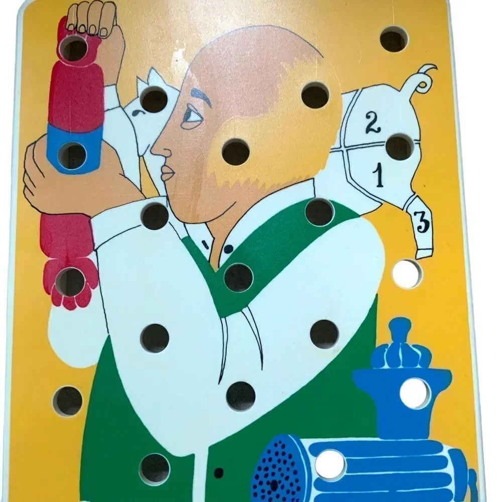 VINTAGE 1980s Swedish Color and Counting Children’s Board Game by Fiig